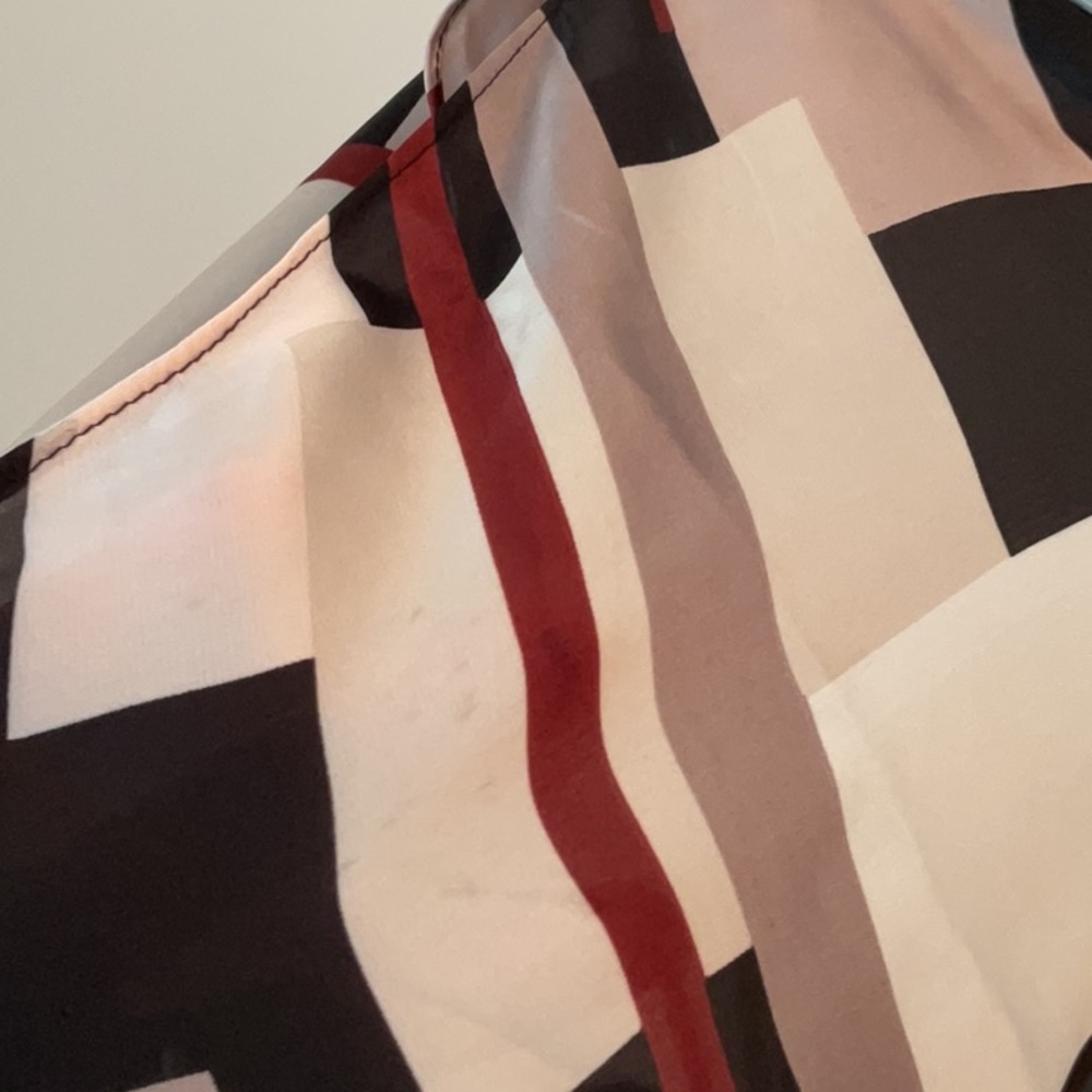 Ellen Tracy Abstract Satin Dress - Picture 9 of 12